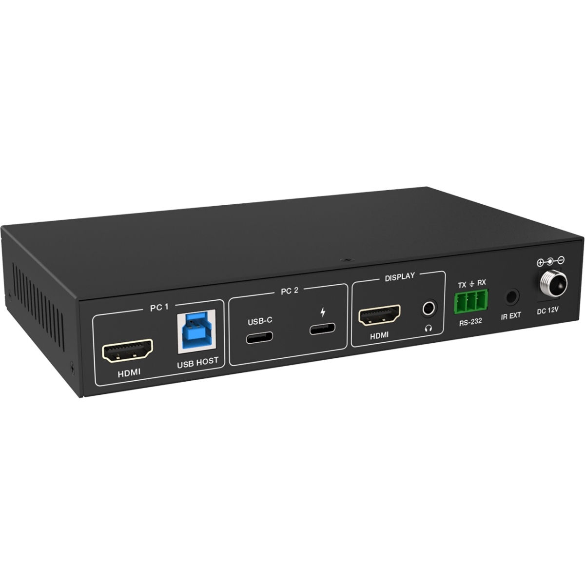 Picture of VigilLink VGL-VLKV-H20C21 2 x 1 HDMI-USB-C 4K60 KVM Switcher with Hotkey Switching - HDCP 2.3 & DP 1.4 Compliant