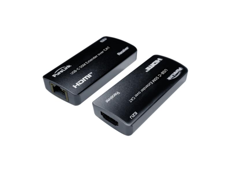 PLK-EZU Via CAT6 USB-C 3.1 to HDMI 4K60 Transmitter & Receiver Extender Kit - Up to 164 ft.