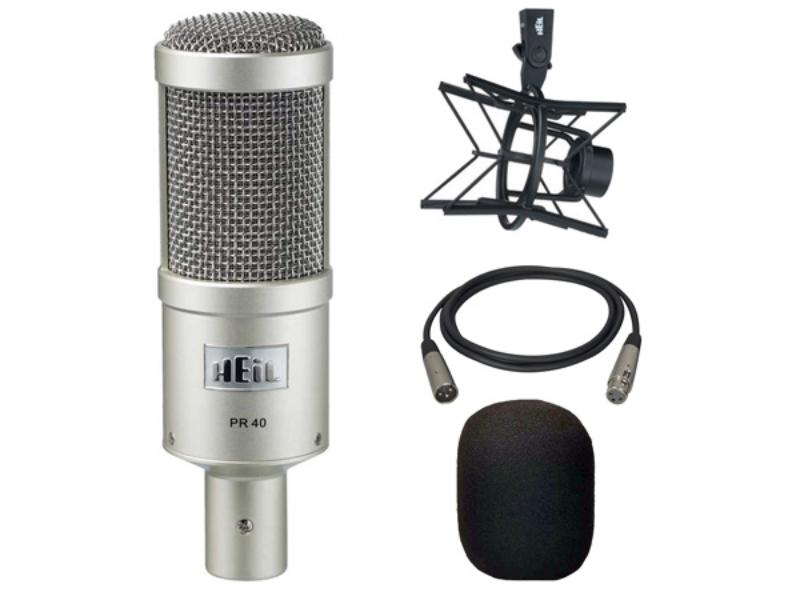 HEIL-PR40-KIT1 15 ft. Microphone with PRSM-B Shock Mount & Windscreen Cable
