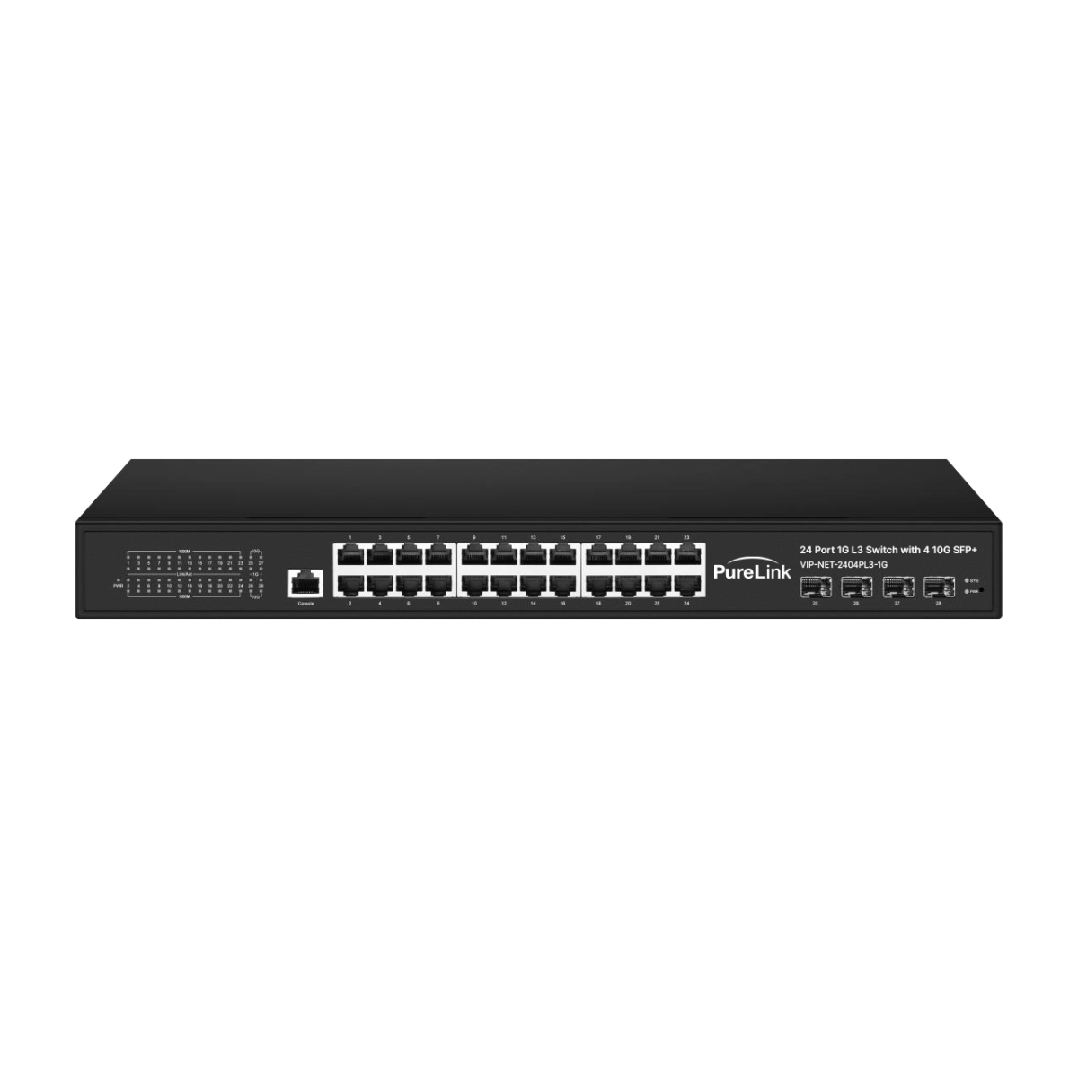 Picture of PureLink PLK-VIPN2404PL31 PureStream 1G L3 Network Switch with 24-Port 1000Base-T4 Port 1000 Base-X SFP with POE Plus - TAA