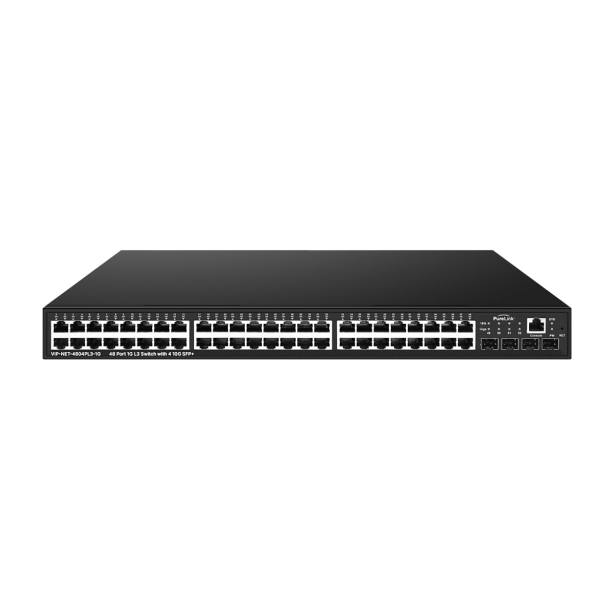 Picture of PureLink PLK-VIPN4804PL31 PureStream 1G L3 Network Switch with 48-Port 1000Base-T & 4 Port 1000 Base-X SFP - POE Plus TAA