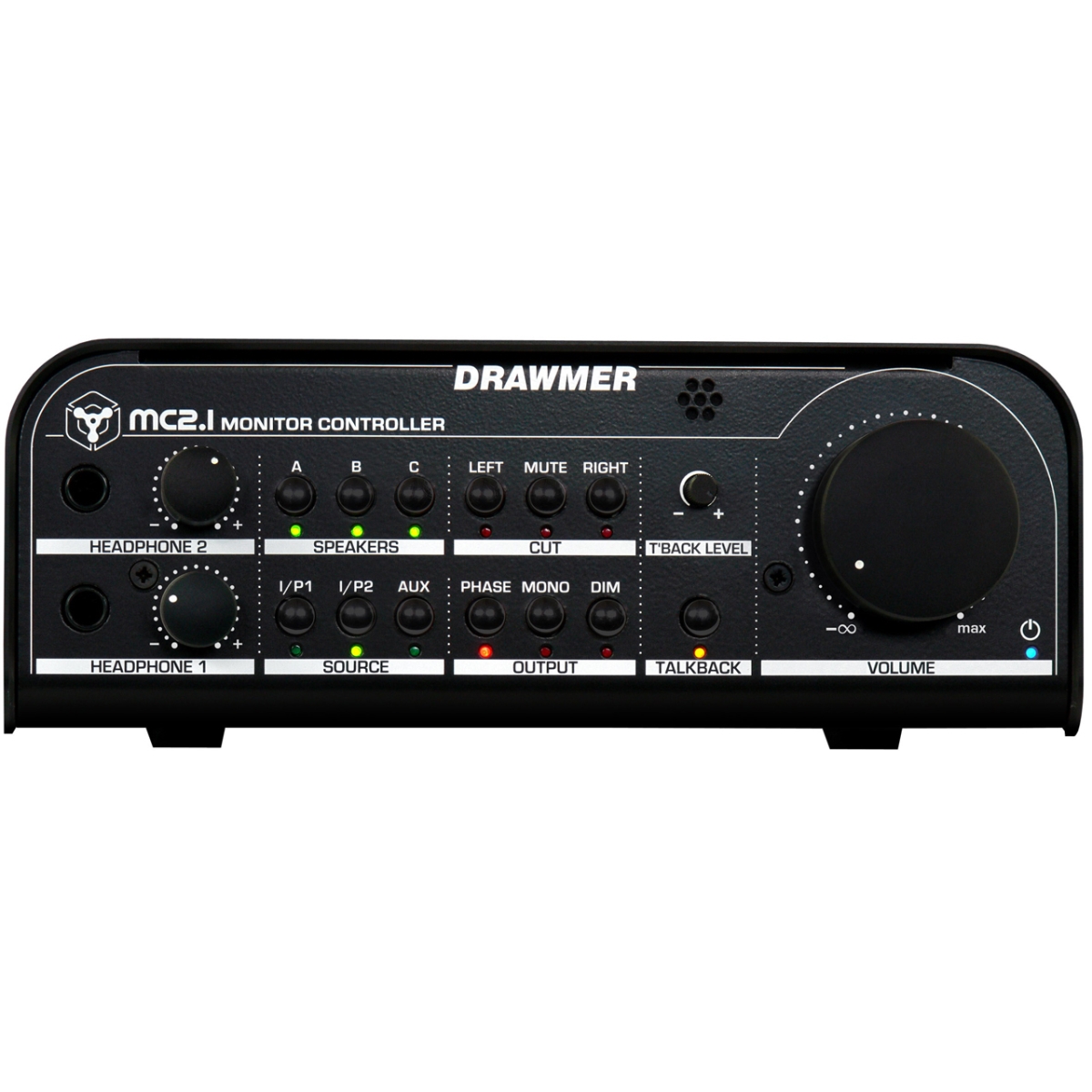 DRWM-MC2-1 Monitor Controller with Three Stereo Balanced Speaker Output Plus Mono Speaker & Subwoofer Output