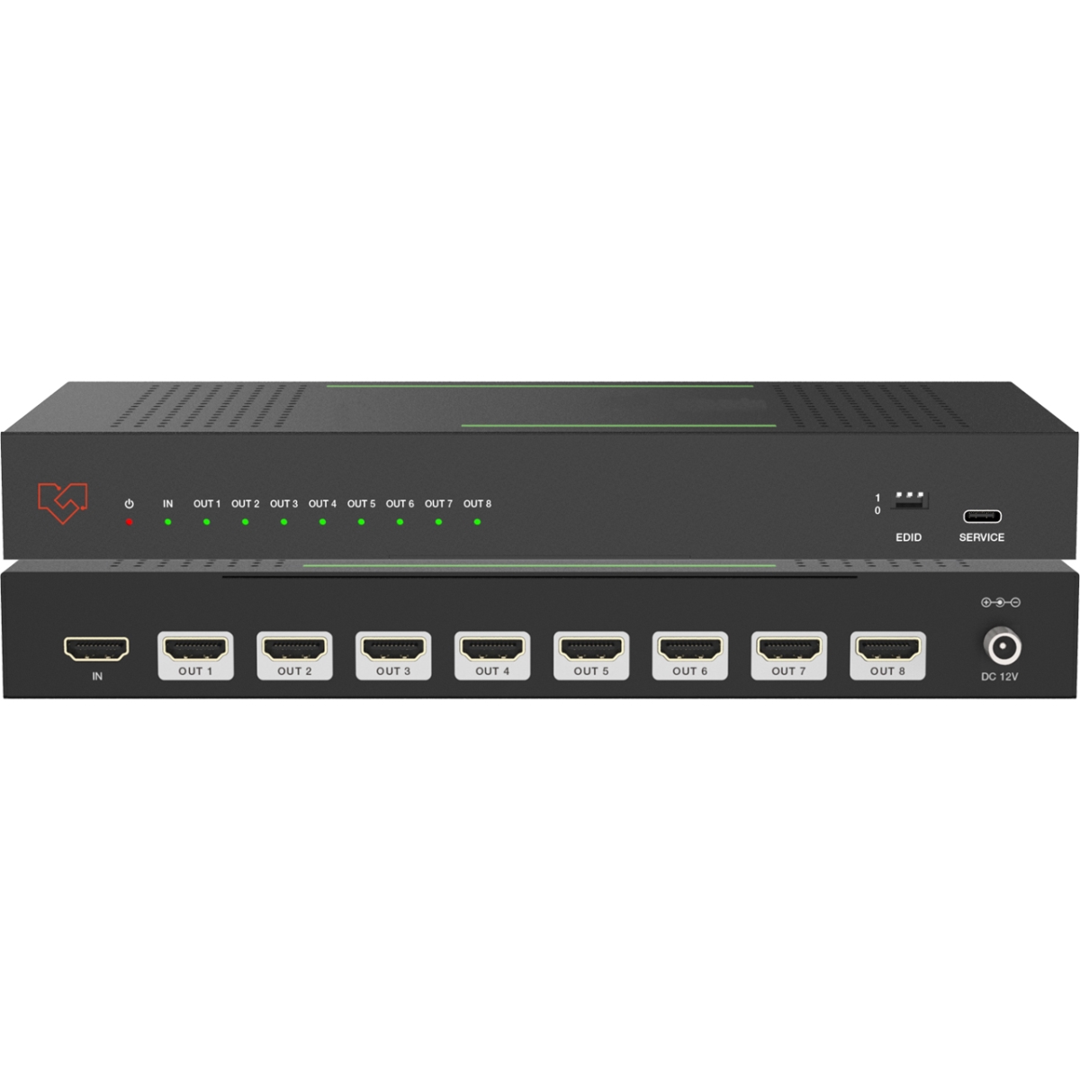 Picture of VigilLink VGL-VLSP-18H21S 1x8 HDMI 2.1 48Gbps 8K Distribution Amplifier with HDCP 2.3 Compliant