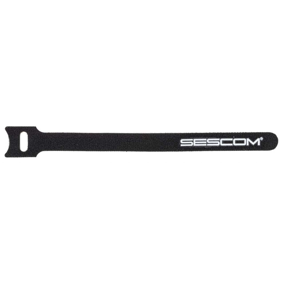 SES-HKNLP-250PK 12 x 180 mm  Hook & Loop Cable Wrap with Black & White Logo - Pack of 250