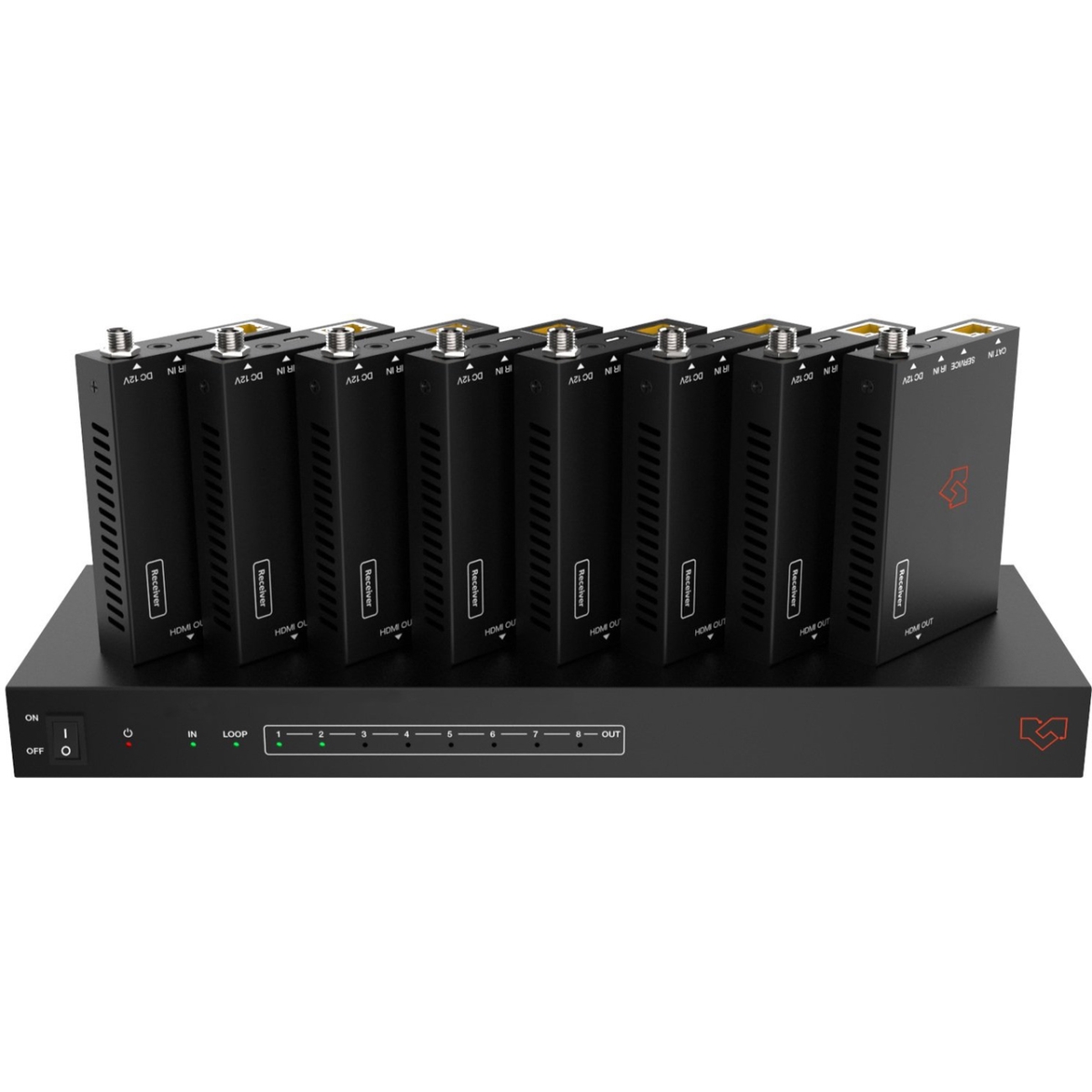 Picture of VigilLink VGL-VLSP-18CTH20 196 ft. 1 x 8 18Gbps HDMI 2.0 4K2K Over Distribution Amplifier - CAT6-6a-7