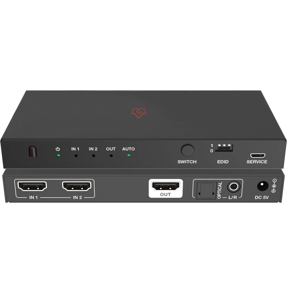 Picture of VigilLink VGL-VLSW-21H21A 2x1 48Gbps HDMI 2.1 8K Switch with Audio De-embedder - HDMI 2.1 & HDCP 2.3 Compliant