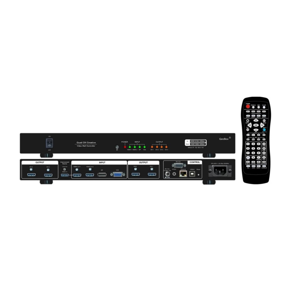 VGL-G413 4 Channel 2x4 4K60-8K30 Creative Video Wall Controller - HDCP 2.2 Compliant