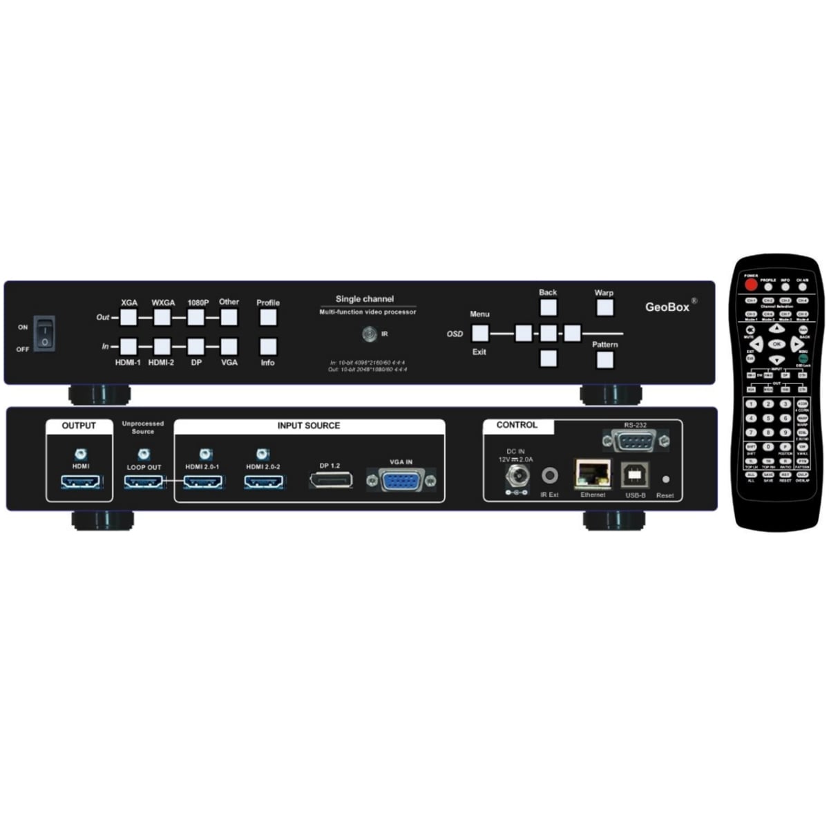 VGL-M811 GeoBox Single Channel 4K in 2k Out Modular HDMI Edge Blending Processor with PIP-POP
