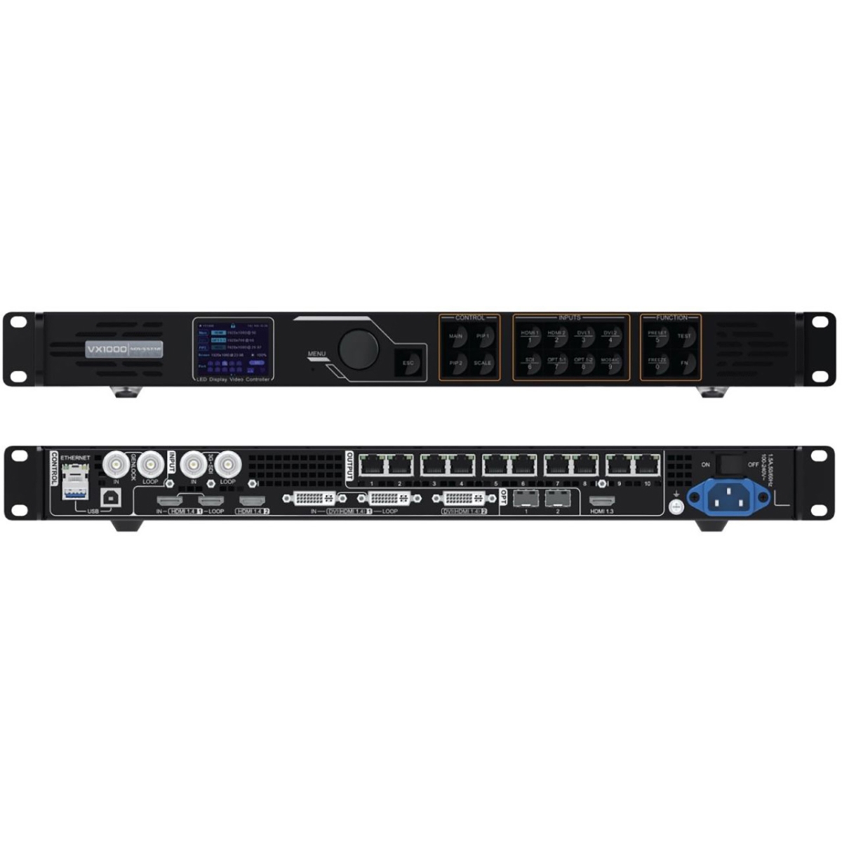 AMDJ-NVX111 Novastar VX1000 Video Processor & Video Control Box - 2x HDMI, 2x DVI, 1x 3G-SDI & 1x 10G Fiber Input
