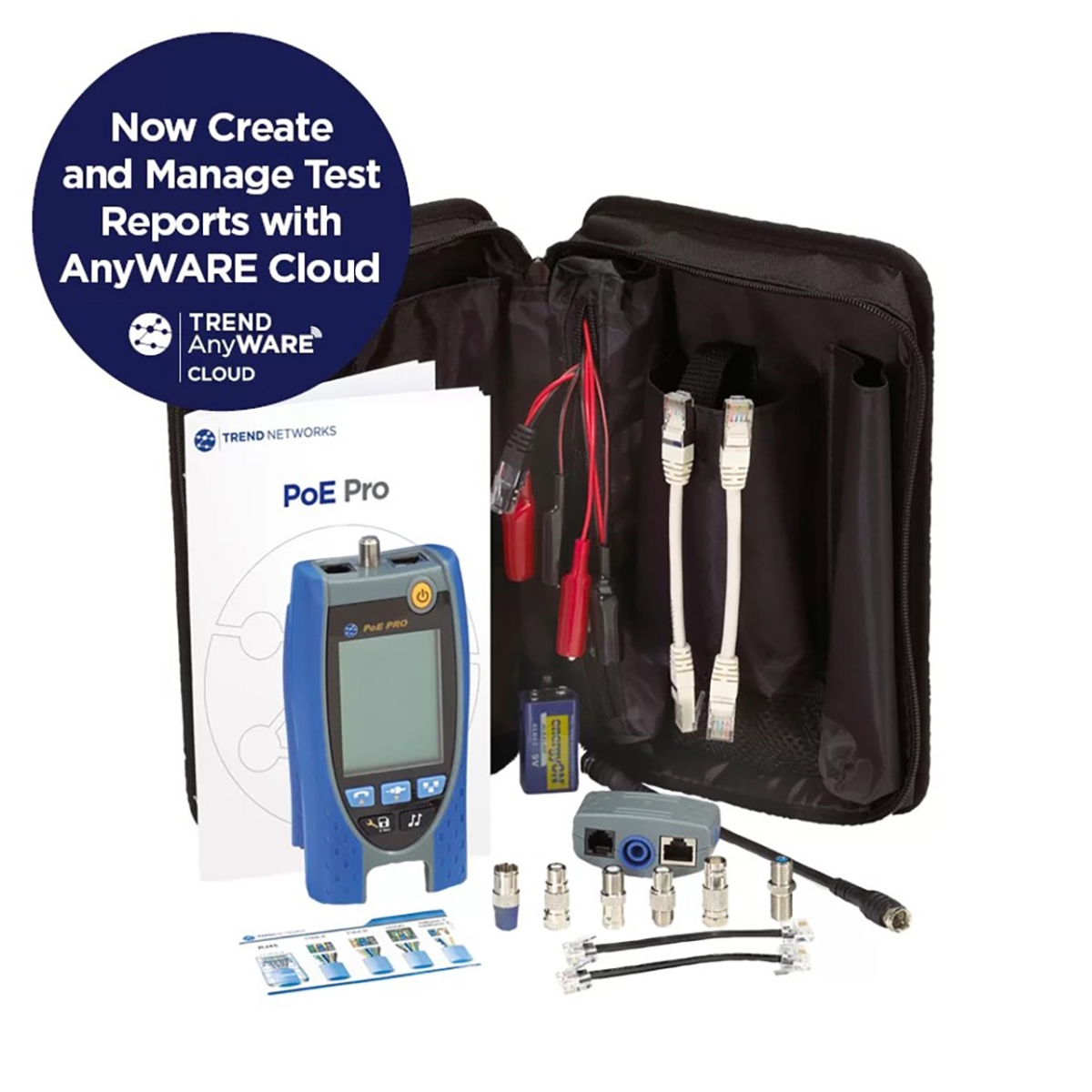 TNET-R158006 PoE Pro Cloud Connected Data Cable & Power Over Ethernet Verifier - Battery Included