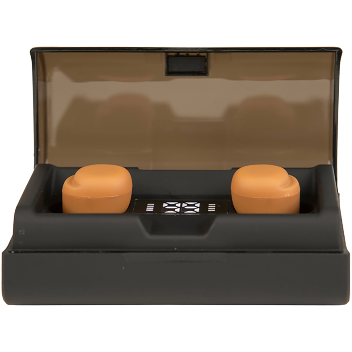 HTE-HTMSCCD Microsone Earbuds with OLED Charging Case - Dark Skin Tone - Set of 2