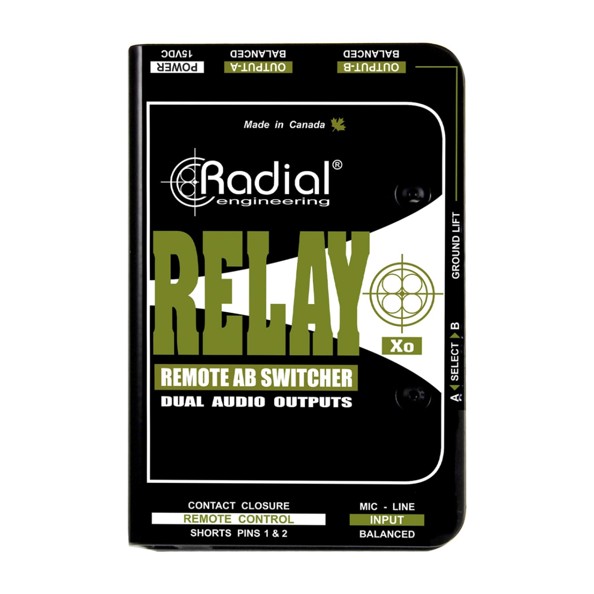 RAD-R800-8030 R800 Relay Xo Balanced Remote Active Output Switcher - Power Supply Included