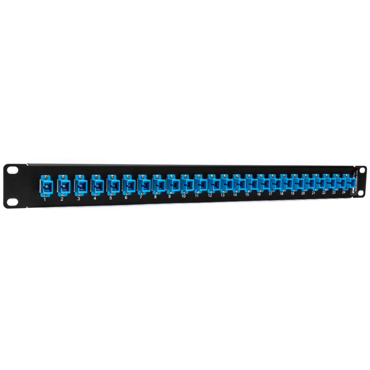 HF-OPRP-10 Patch Panel - 1RU 24-Port Preloaded with SC Simplex Single Mode Adapters - Blue