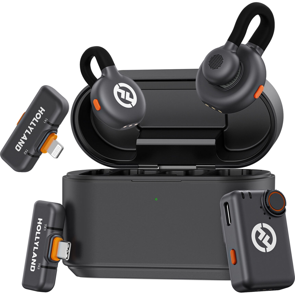 HL-LARKM2S-UC Ultimate Combo 2-Person Wireless Microphone System for Cameras & Mobile Device - 2.4 GHz - Space Gray