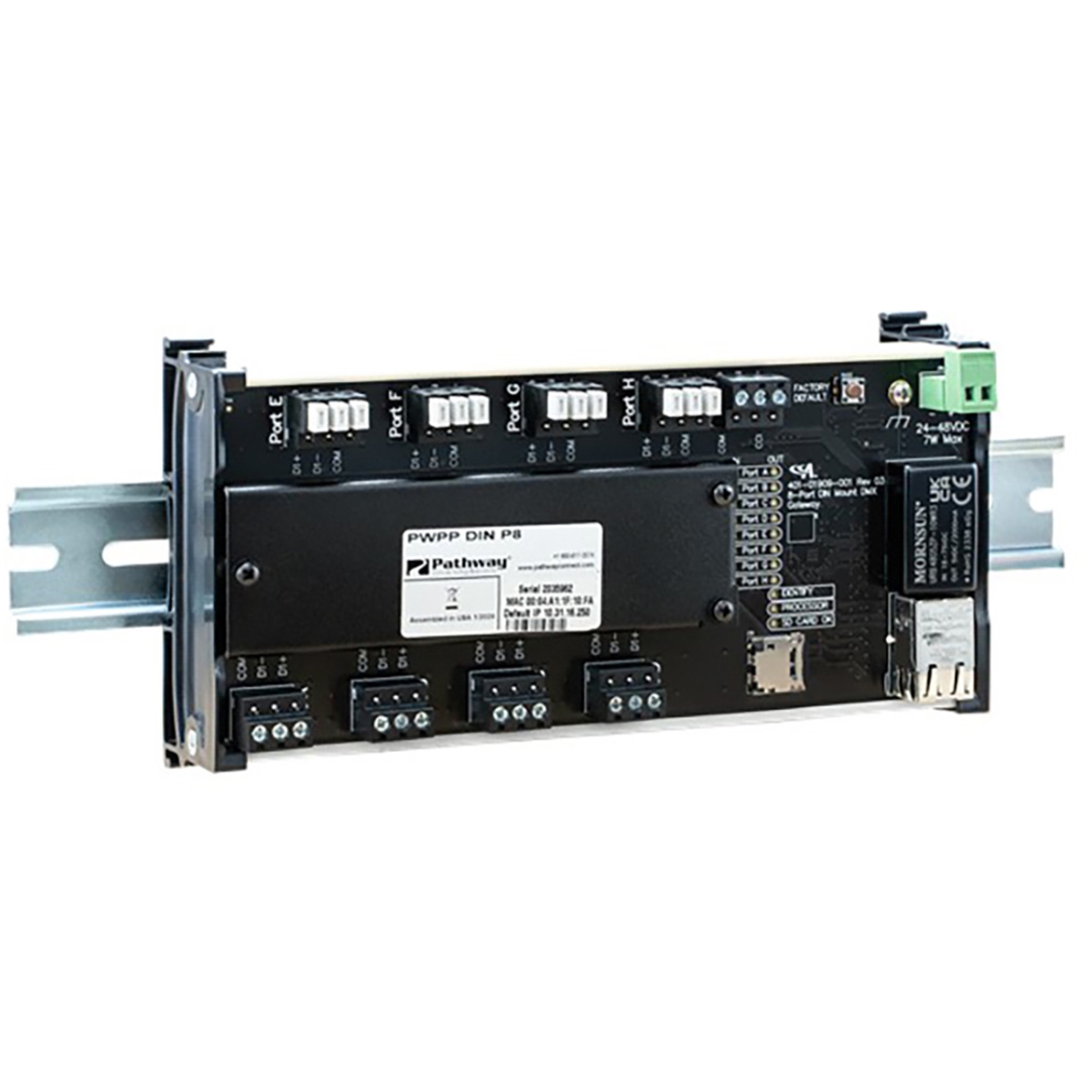 CTYTH-PWPP-DINP8 8-Port IN-Mount DMX & RDM Ethernet Gateway