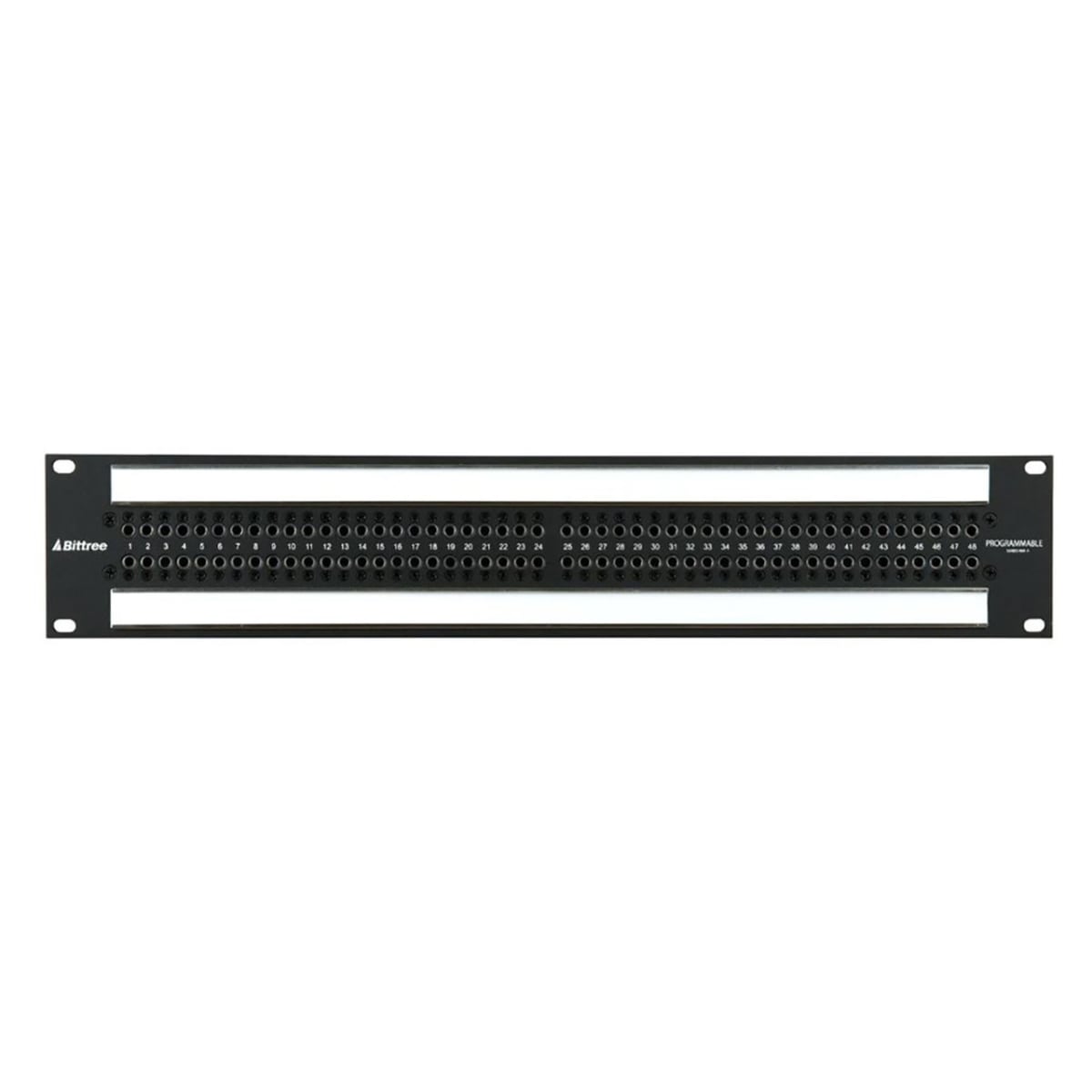 B96DC-FNABT-D25 M2OU12B 2x48 2RU Front Programable TRS Audio TT Patchbay with DB25 Rear Interface - 969A Series