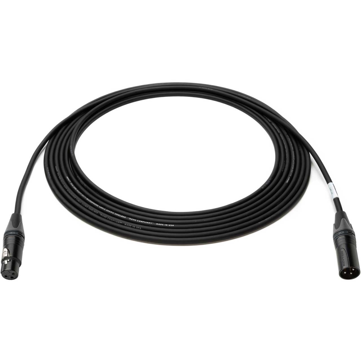 SCTX-XXJ-050 Touring Grade Microphone Cable with NEUTRIK Black & Silver 3-Pin XLR Connectors