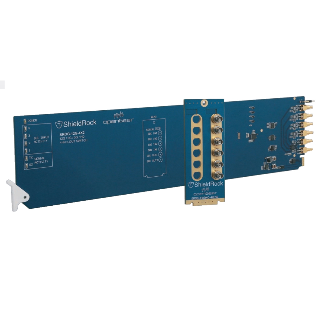 SRK-SROG-12G-4X2 OpenGear 12G-SDI 4-Input 2-Output Switch with Rear Module