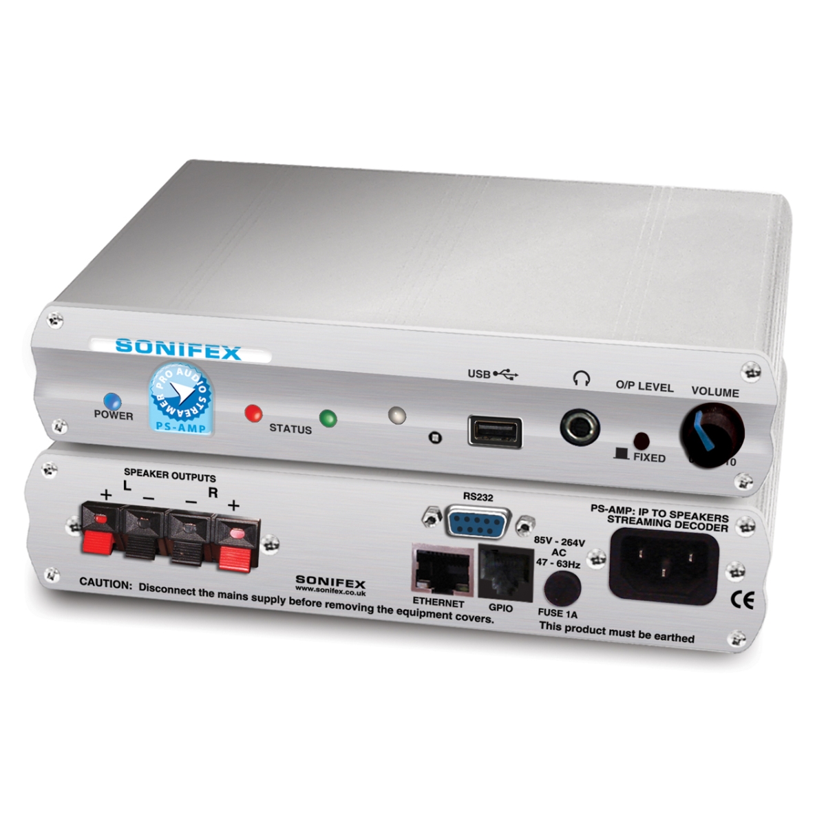 SON-PS-AMP IP to Speaker Streaming Decoder - 2x 15W D-Class Amplifiers