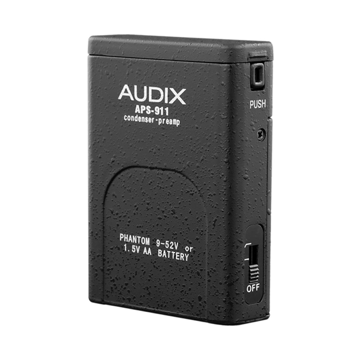 AUD-APS911 AA Battery & Phantom Power Adapter for Use with Electric Condenser Microphones - XLR Male to Mini XLR Male