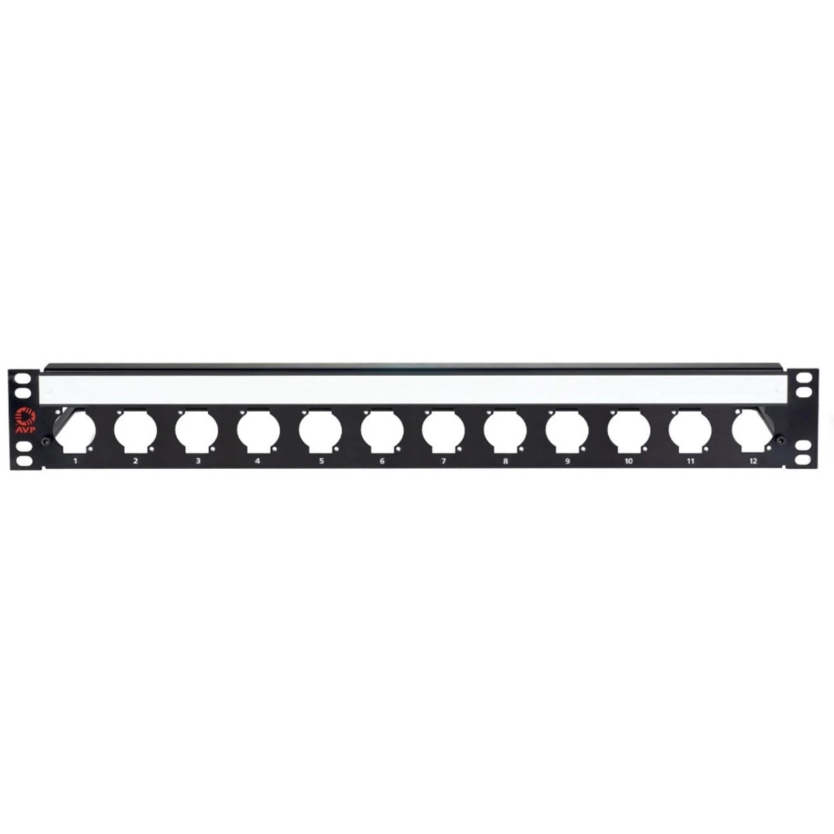 WKM-US112E15ZB80 1.5RU Universal Patch Panel - 1x12 Configuration - 3 in. Cable Bar