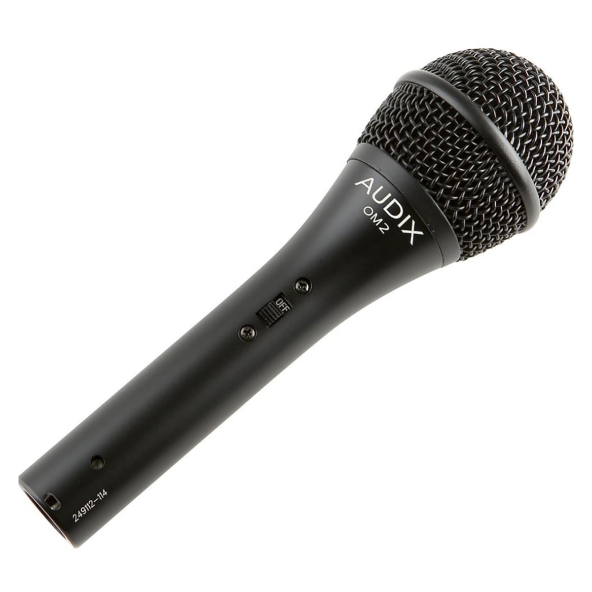 AUD-OM2S All-Purpose Professional Hypercardioid Dynamic Handheld Vocal Microphone with On & Off Switch - Black