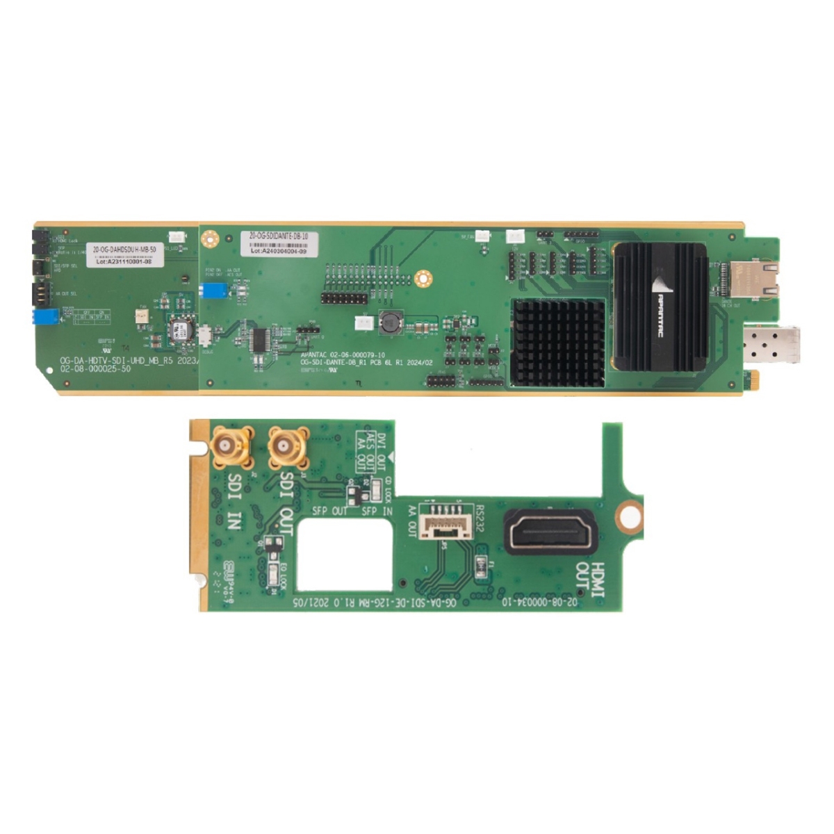 OGDASDIDE12GDST1 Dante-MB & OG-DA-SDI-DE 12G Dante-RM Bundle - Occupies 2 Slots in the OpenGear Frame