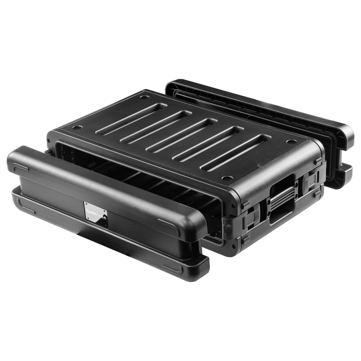 ODSY-VR2SMIC2ZP Vulcan Series Watertight 2U Rack Case with 2 Microphone Compartments - Black
