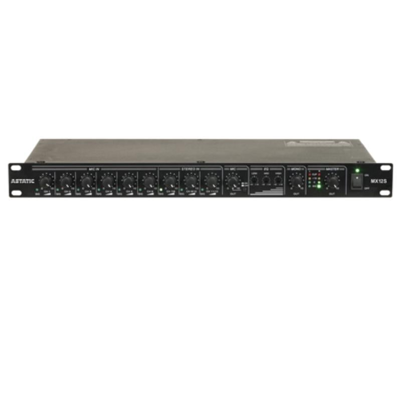AST-MX12S 1RU Rackmount 12-Channel Stereo Mixer