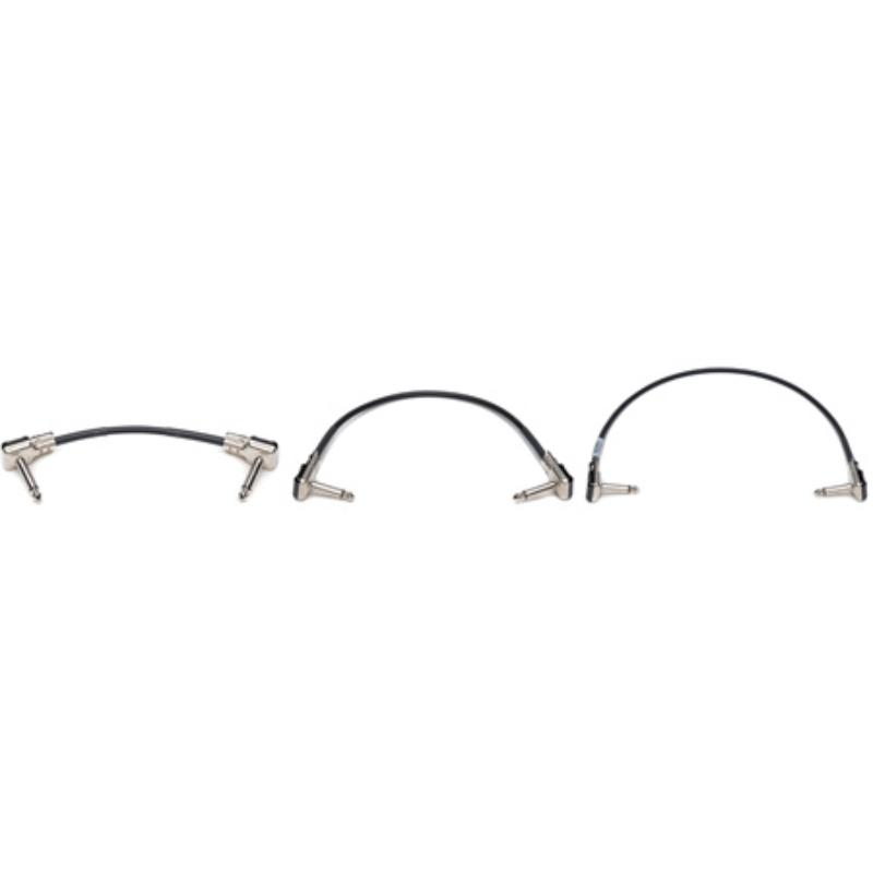 SES-PBPK-08 Pedal Board Cable Pack with Right Angle Pancake Style Connectors - 2 Each - 6-12-18 in.
