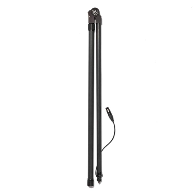 KTEK-KA92CC Lightweight Adjustable Indie Bent Boom Pole with Fixed Internal Coiled Cable with Bottom Exit XLR