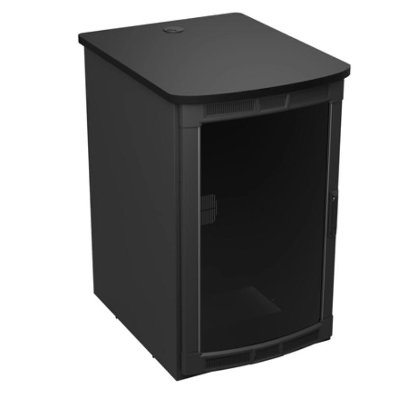 Products MAP-BGR19SA27MA5 19RU Rolling Presentation Rack with Black Top - 31.35 in. Deep