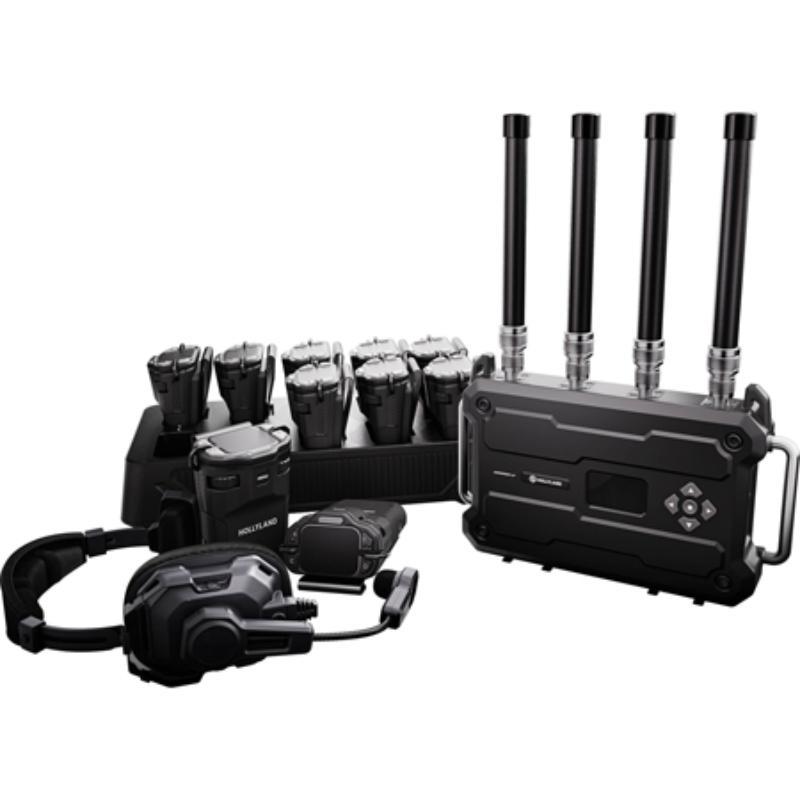HL-SOLIDCOMH110S 10S H Intercom System with 10 Single Sided Noise-Cancelling Headsets & Carrying Case