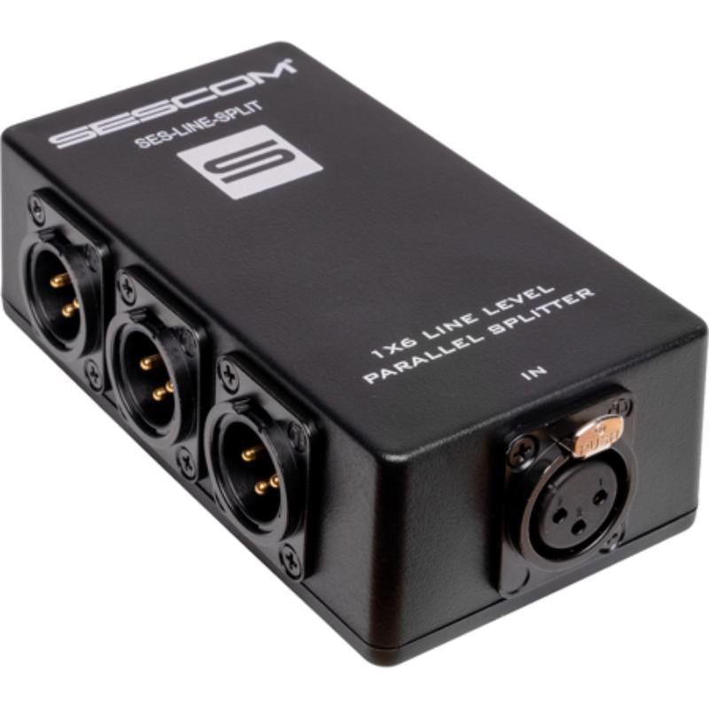 SES-LINE-SPLIT Passive Parallel Line-Level 1x6 XLR Splitter