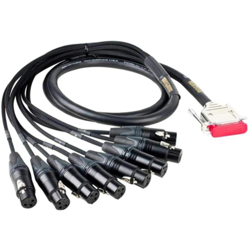MG-DB25-XLRF-05 DB25 D-SUB to XLRF 8 Channel Snake Cable - 5 ft. - Black