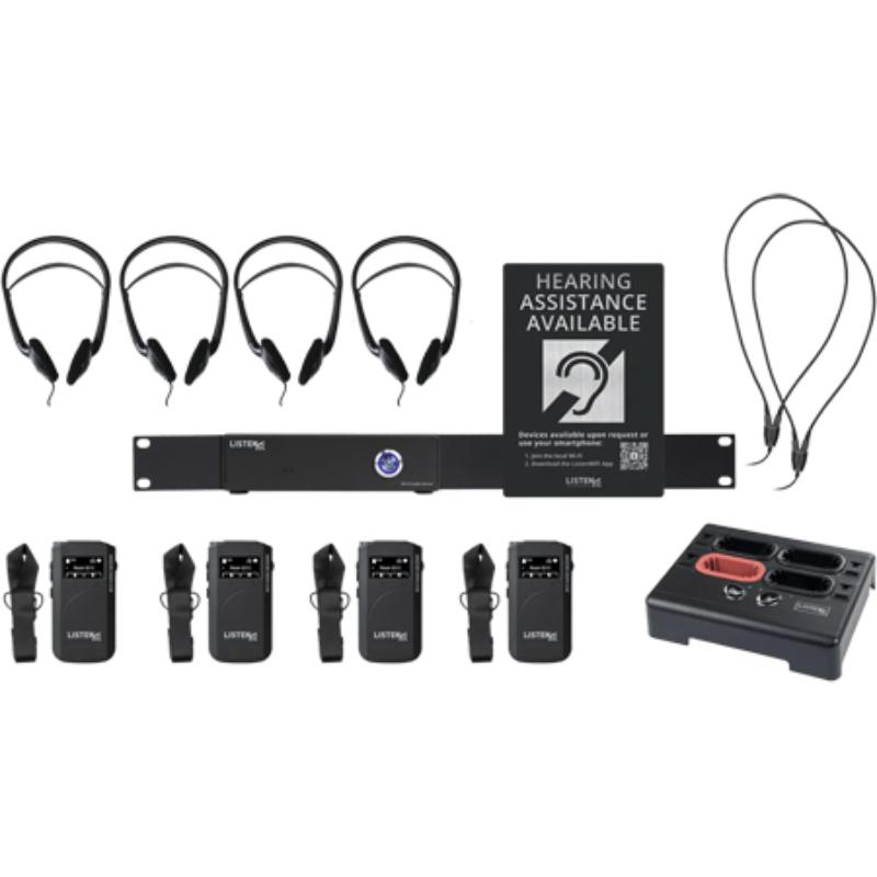 LSTN-LWS-04-A1-D 2-Channel Wi-Fi System with Four Receivers - Dante