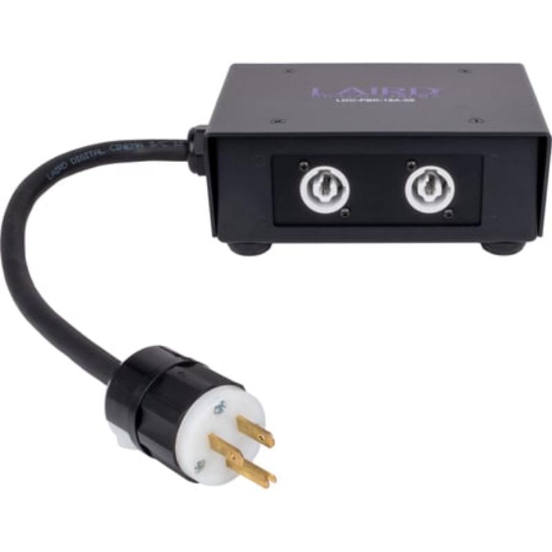 LDC-PBK-15A-05 Edison 15 amp Power Distribution Box to One 1 Edison & Four 4 Neutrik PowerCON Type B Outputs
