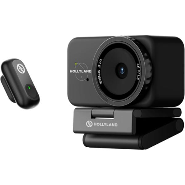 HL-LYRA4KUHDCOBK Webcam Streaming Combo with Mic - 4K Vision with Ultra-Voice - AI Tracking & Auto Framing - Black
