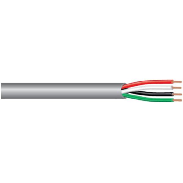 WP-25244BGY0500 500 ft. 18-4 Stranded Unshielded Plenum Audio Cable - Grey