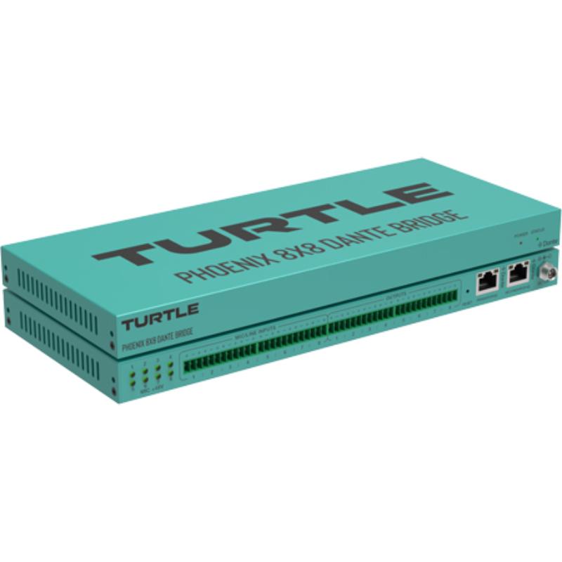 TAV-PHOENIX8 8x8 Dante Audio Bridge - 8x Inputs with 48V Phantom Power & 8x Outputs Over Euroblock Connectors