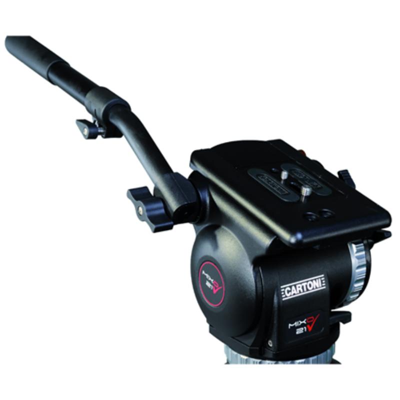 CAR-HM2100 MIXO 21 Fluid Head with Camera Plate & Telescopic Pan Bar & Tie Down Knob - 100 mm Bowl