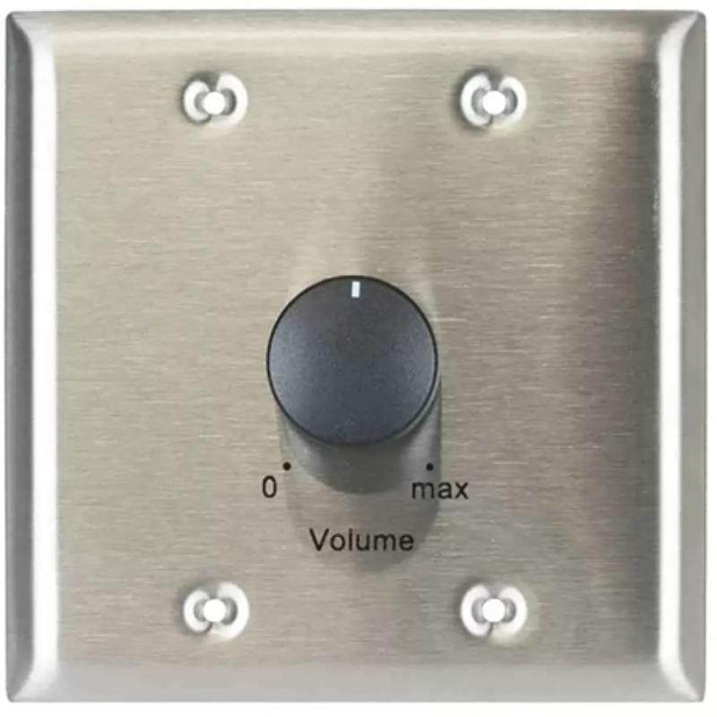 LMC-150LVCS Stereo Volume Control - 70V-25V - 3dB Steps - 2-gang - Stainless Steel