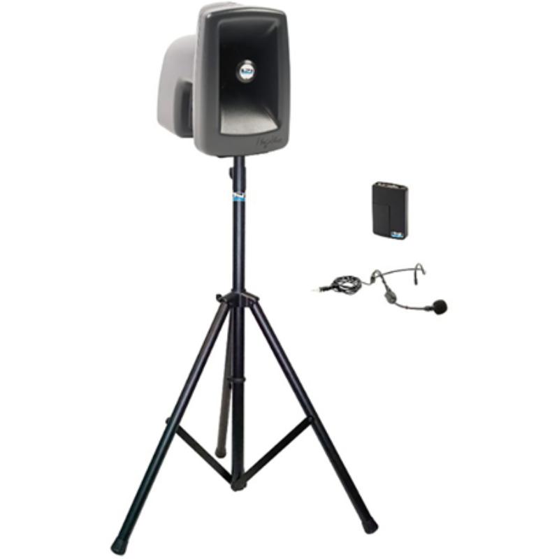 AN-MEGAV511150 Megavox System 1 Portable PA Speaker with Link Wireless Mic Receiver & Beltpack TX & Speaker Stand
