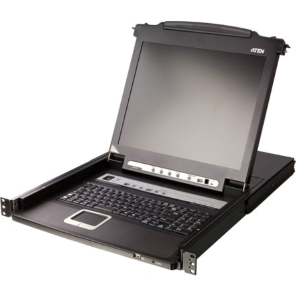 Aten ATEN-CL5708N 8-Port Slideway 19 in. Single Rail LCD KVM Console