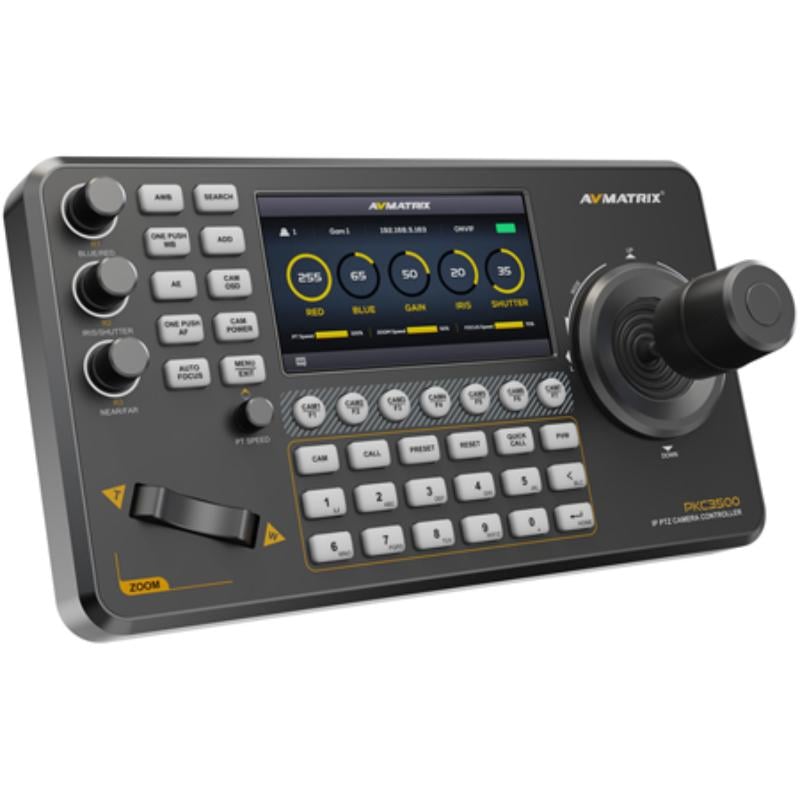 AVMX-PKC3500-NDI IP Live Production PTZ Camera Controller with ONVBIF & Visca & NDI HX2 IP Protocols