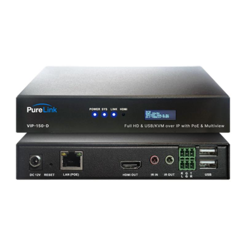 PLK-VIP-150-D Full HD HDMI & USB & KVM over IP with PoE & MultiView - Decoder