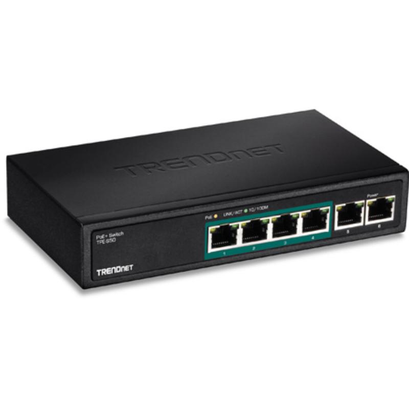 TNET-TPE-S50 6-port 10-100Mbps PoE Switch - 60W - Version v2.0R
