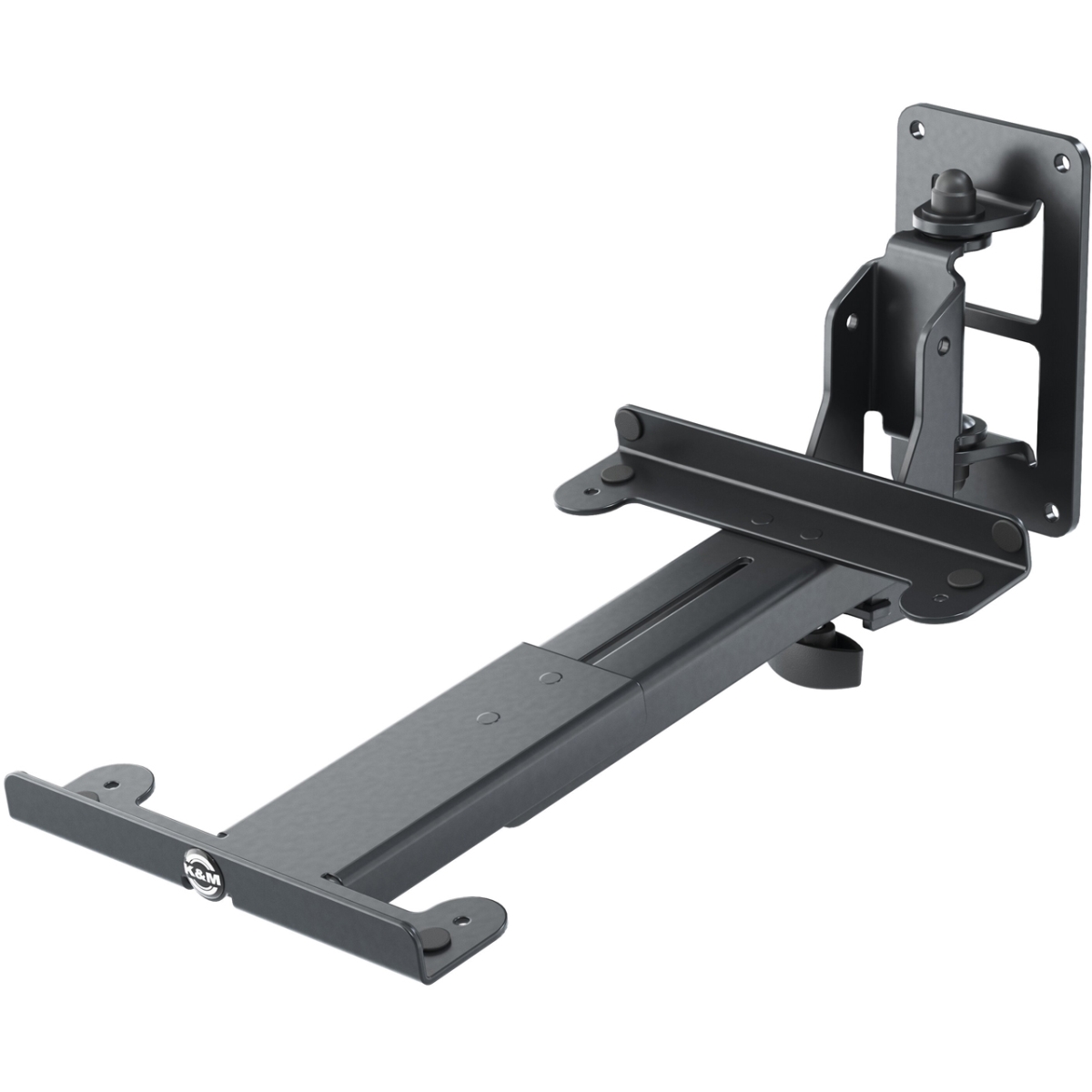KM-24167 Speaker L Wall Mount with Adjustable Boom for Monitors & Speakers Up to 33 lbs - Black