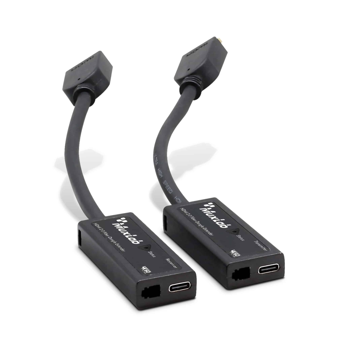 MUX-500487 4K60 Small HDMI 2.0 Fiber Dongle Extender Kit