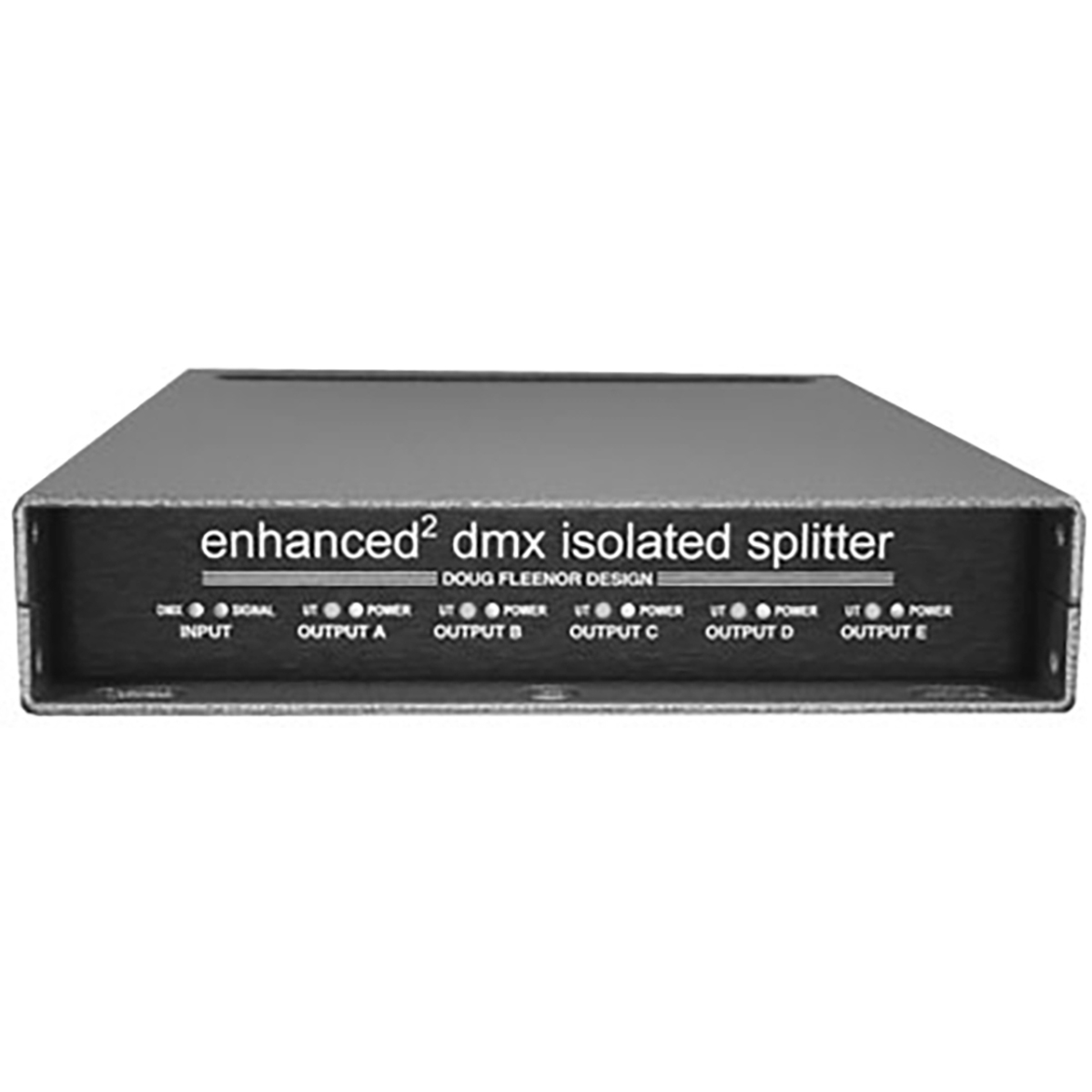 DFD-125EE-TB Enhanced DMX Isolated Splitter with 1-Input 5-Outputs & Terminal Blocks - Silver & Black